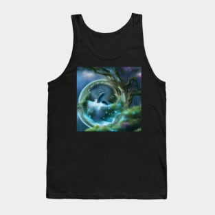 Cute Dolphin in a Bubble the Hearts of the Ocean Tank Top